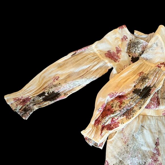 Isobella & Chloe Floral Boho Romantic Rayon Romper 12 - Picture 5 of 11